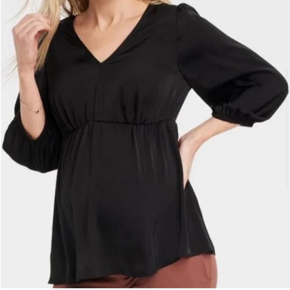 Black Maternity Top
